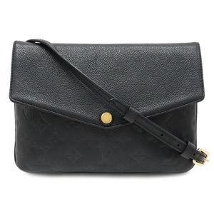 Louis Vuitton Monogram Implant Twice Shoulder Bag Diagonal Hanging Noir Black